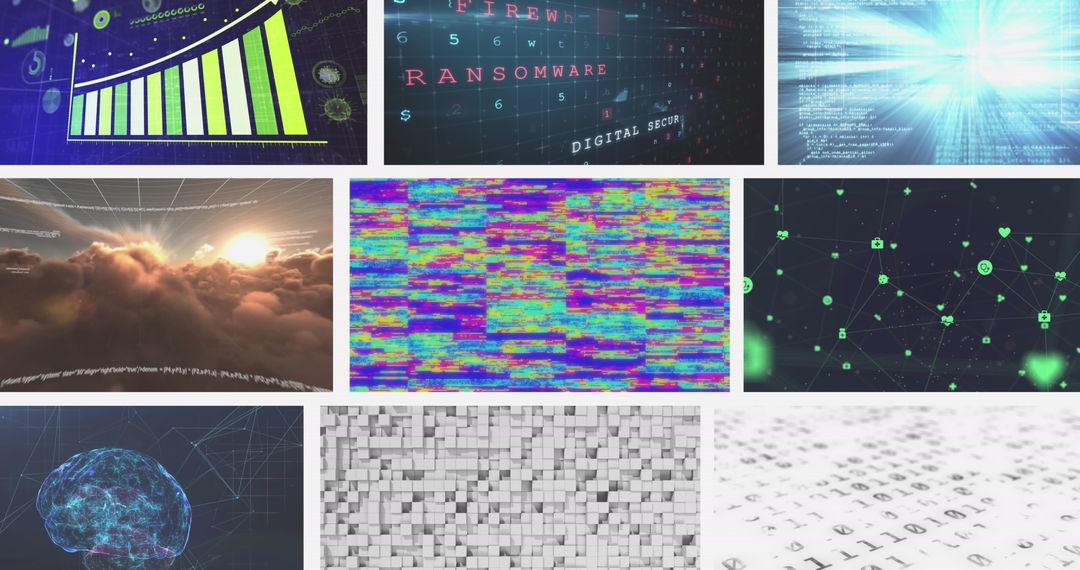 Digital Data Panels Exhibiting Technological Concepts