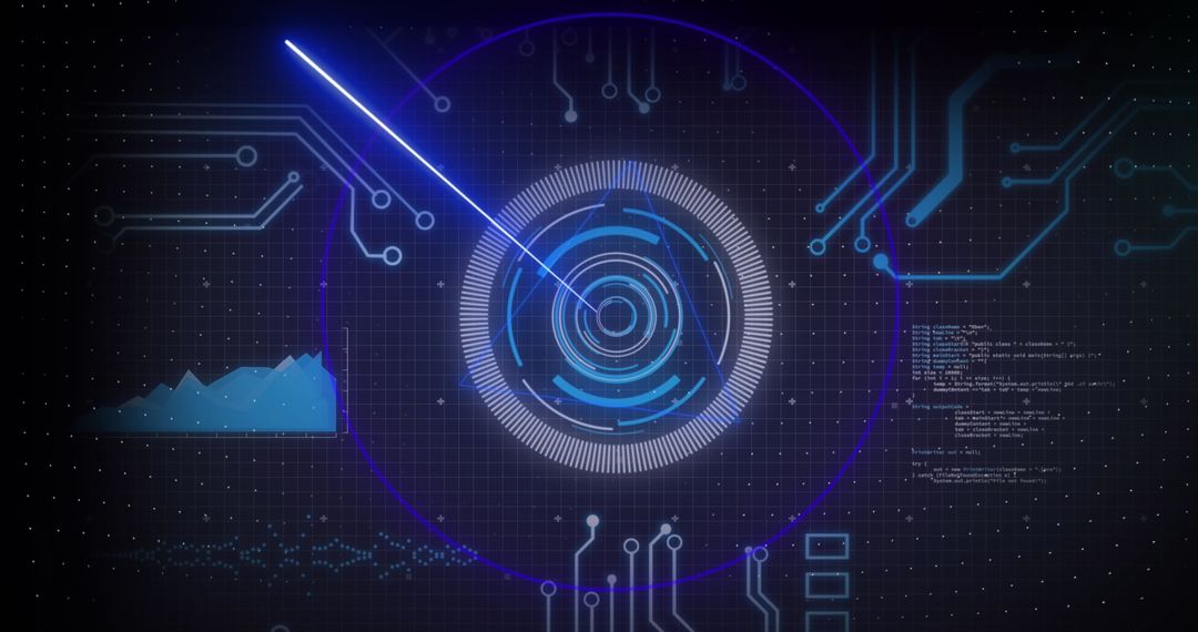 Futuristic Financial Data Processing Interface