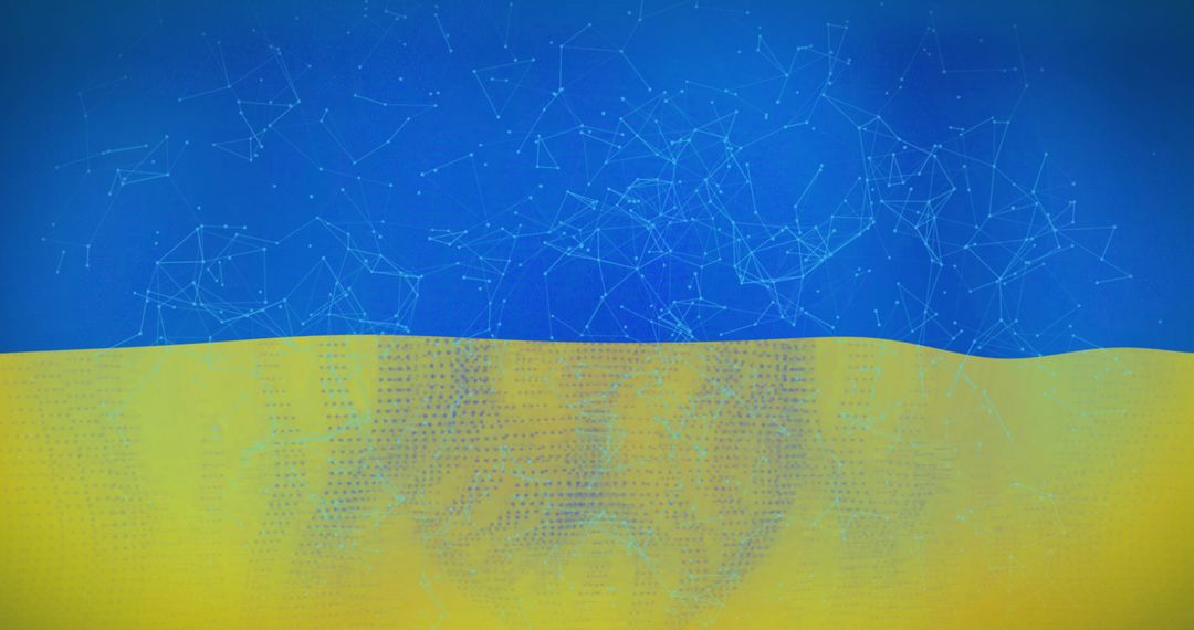 Blockchain Technology Integrating with Ukrainian Flag Design