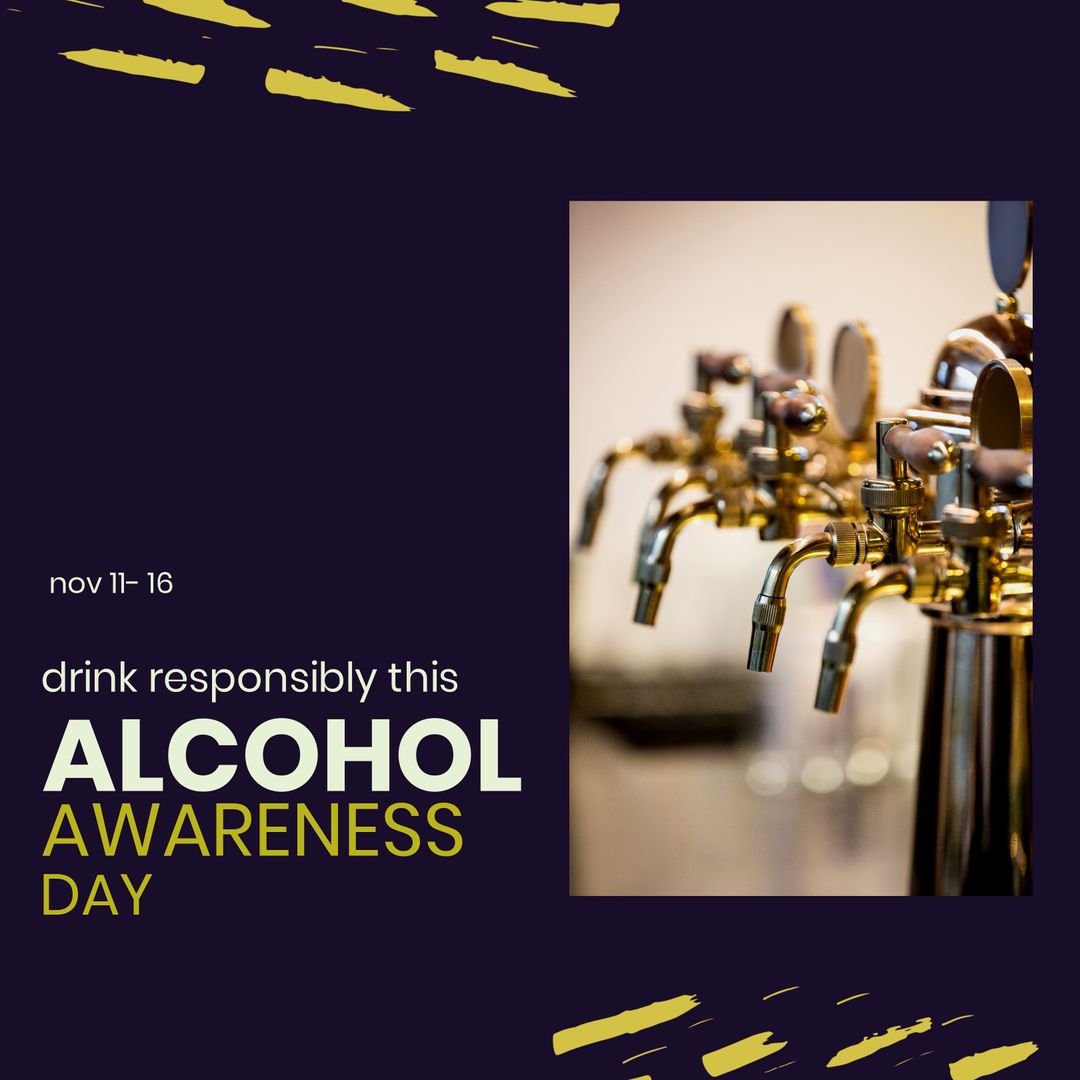 Alcohol Awareness Day Reminder with Beer Faucet Image