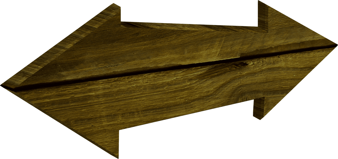 Transparent Wooden Double Arrow Design