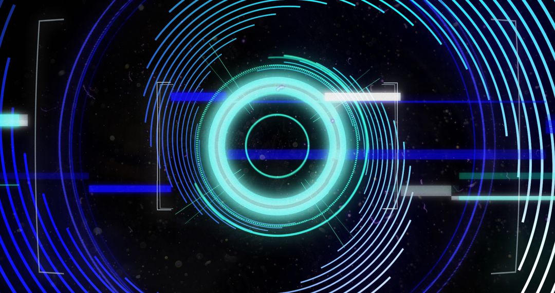 Futuristic Digital Scope with Spinning Lines