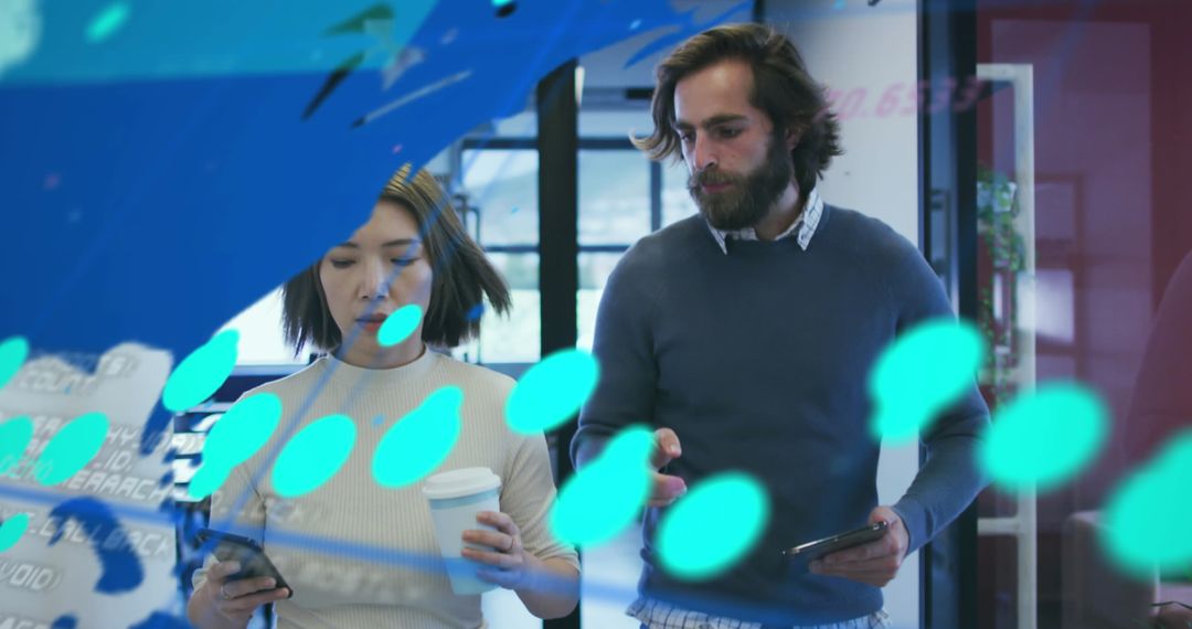 Business Professionals Engaged in Digital Data Analysis