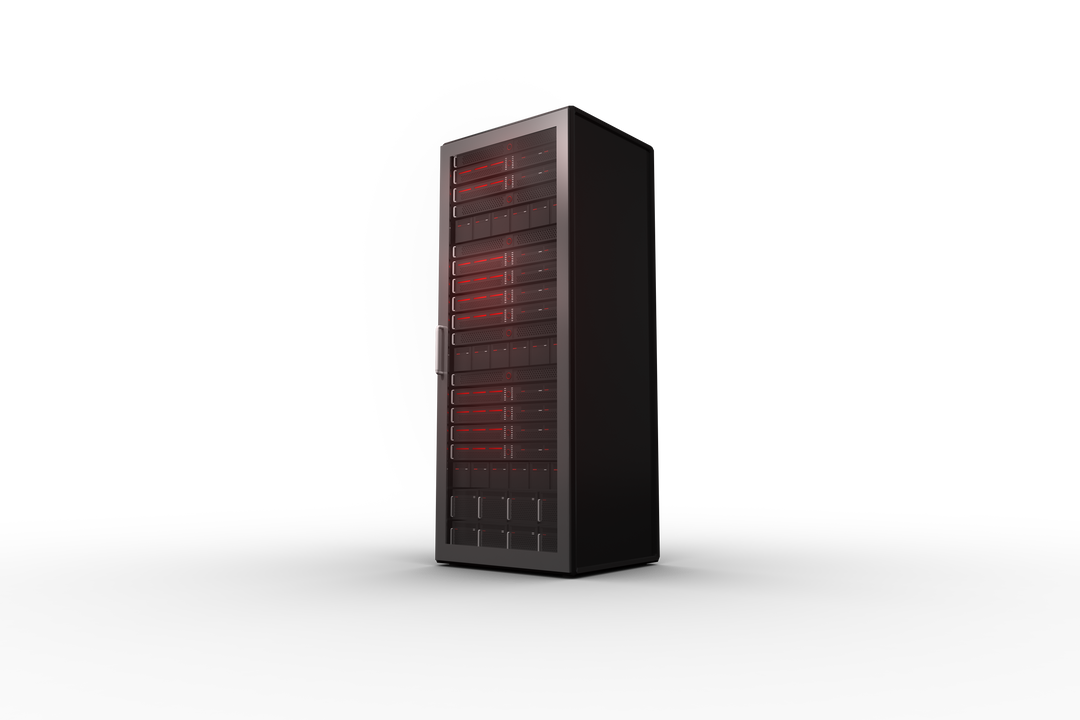 Black Server on Transparent Background for Data and Technology Concepts - Download Free Stock Images Pikwizard.com