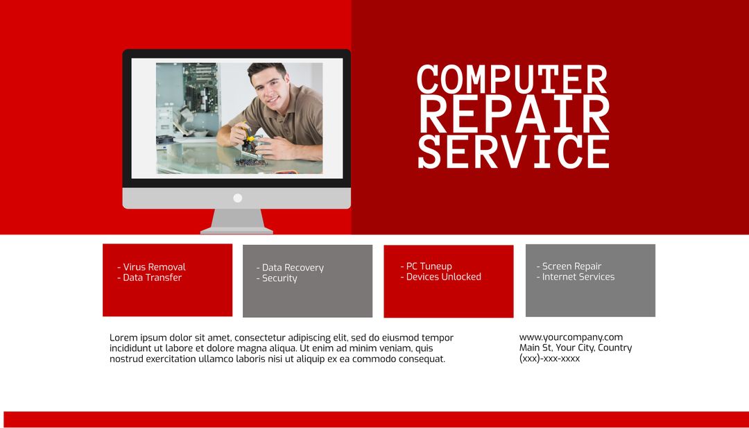 Computer Technician Providing Efficient IT Support and Repair Services