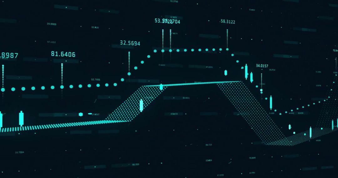 Global Data Visualization on Digital Interface Background
