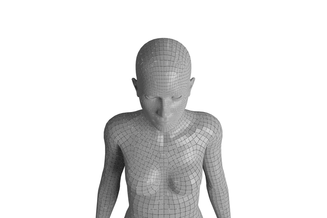 3D Model of Woman on Transparent Background for Digital Illustration - Download Free Stock Images Pikwizard.com