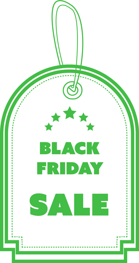 Green Black Friday Sale Label Clipart on Transparent Background - Download Free Stock Images Pikwizard.com