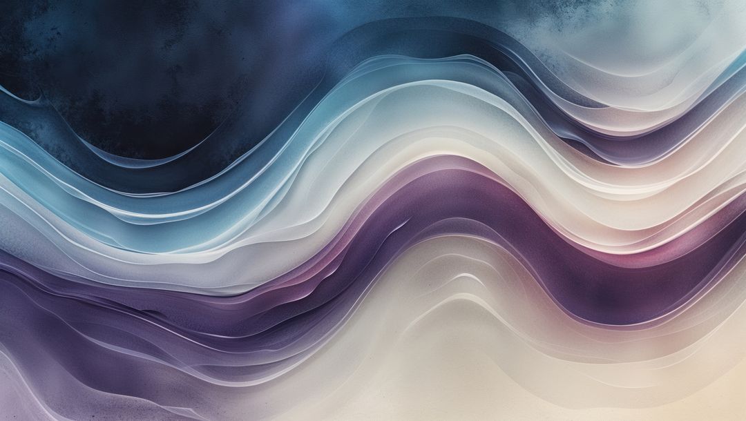 Layered Waves in Abstract Gradient Art
