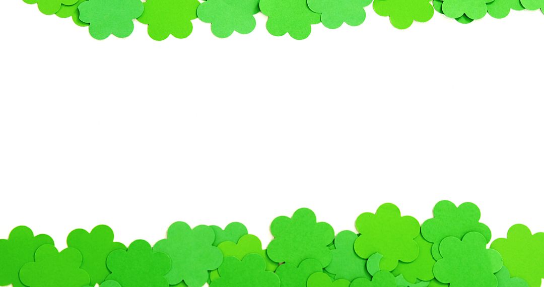 Green Shamrock Leaf Border with White Center - Free Images, Stock Photos and Pictures on Pikwizard.com