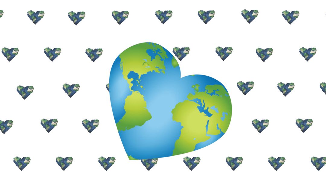 Earth Heart Pattern for Environmental and Climate Change Awareness
