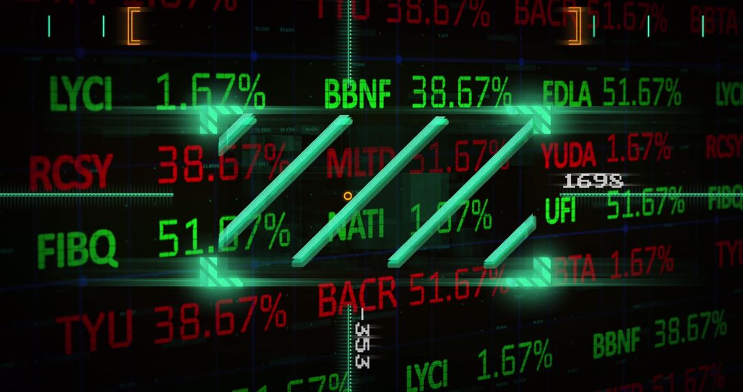 Digital Data Stream and Processing Animation in Technology Concept