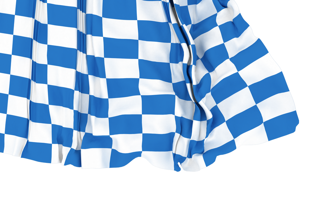 Digital Illustration of Blue and White Checkered Flag on Transparent Background - Download Free Stock Images Pikwizard.com