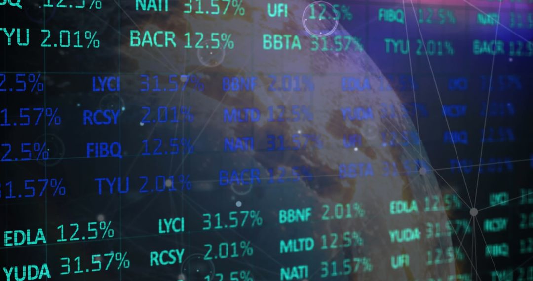 Global Financial Data Technology Interface Display