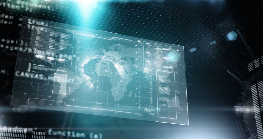 futuristic digital interface with global data visualization - Free Images, Stock Photos and Pictures on Pikwizard.com