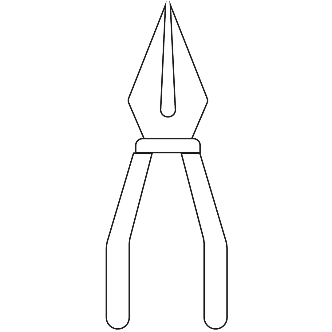 Digital Tongs on Transparent Background Vector Illustration