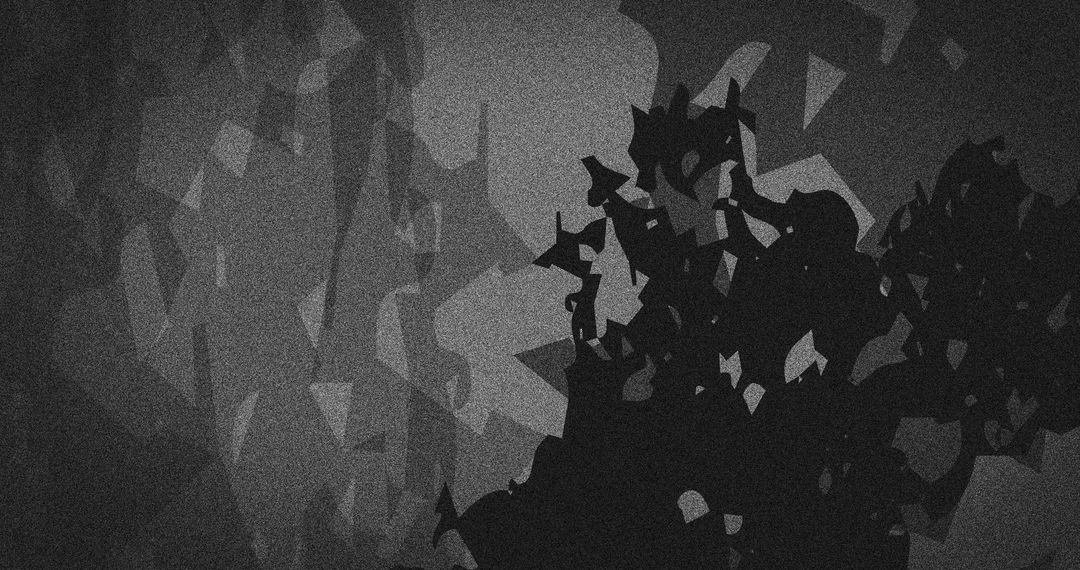 Abstract Grey Shapes Collage with Dynamic Movement