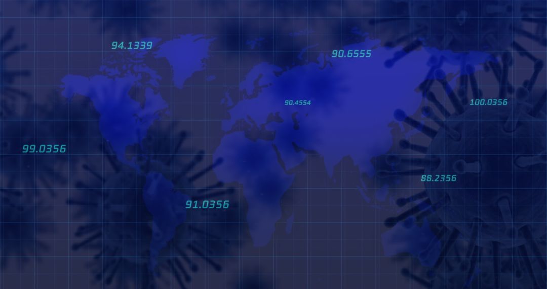 Digital Data Processing Animation with Global Pandemic Theme