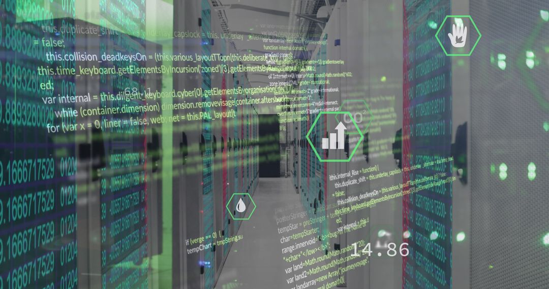 Digital Interface and Data Processing Over Computer Servers - Free Images, Stock Photos and Pictures on Pikwizard.com