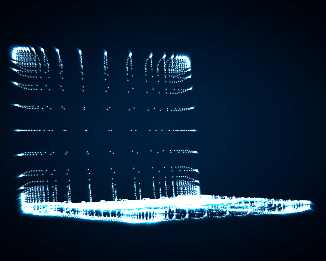 Abstract Transparent Wireframe Laptop Design Blue Tech Background