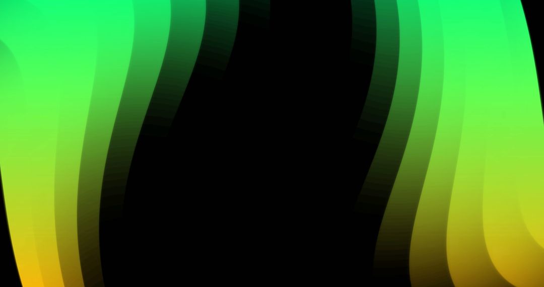 Vivid Abstract Green and Black Wave Pattern Background