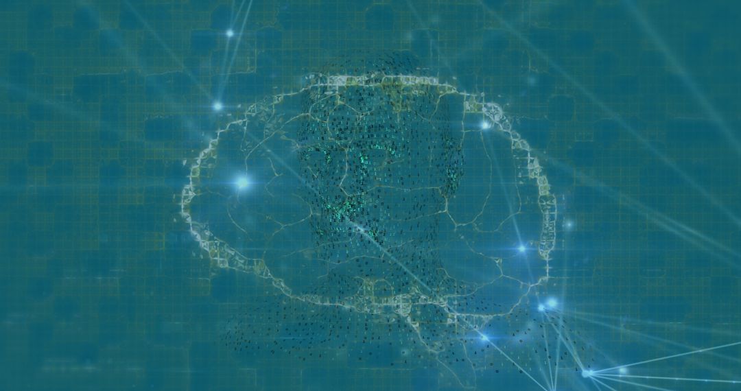 Futuristic Digital Brain Visualizing Artificial Intelligence Connectivity