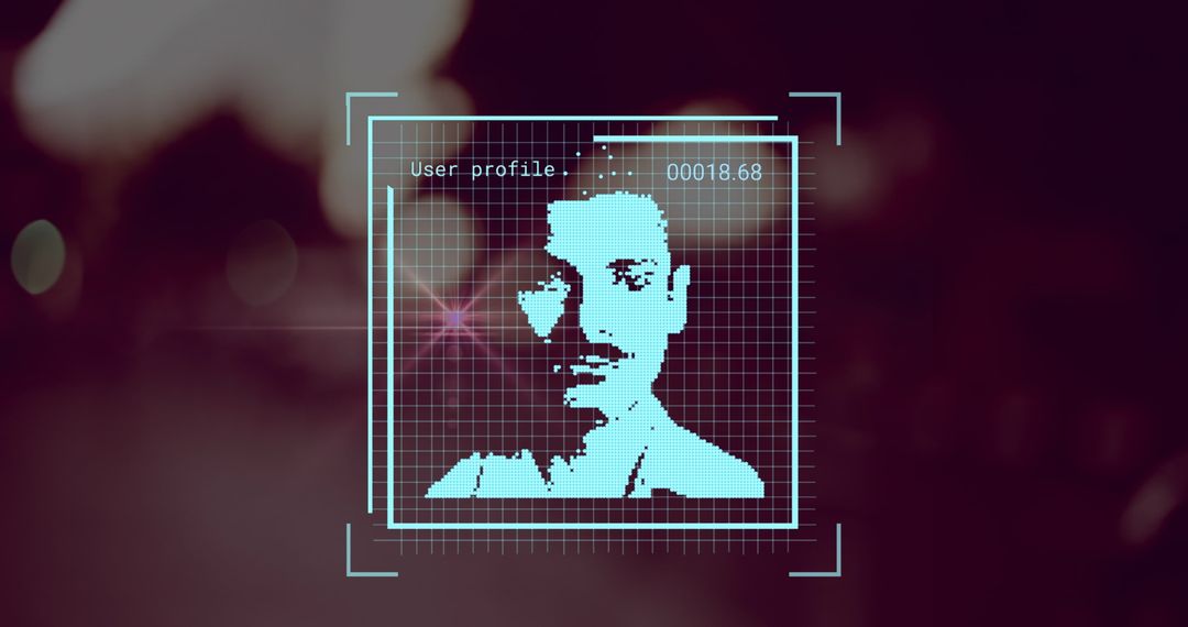 Futuristic Facial Recognition Technology Concept