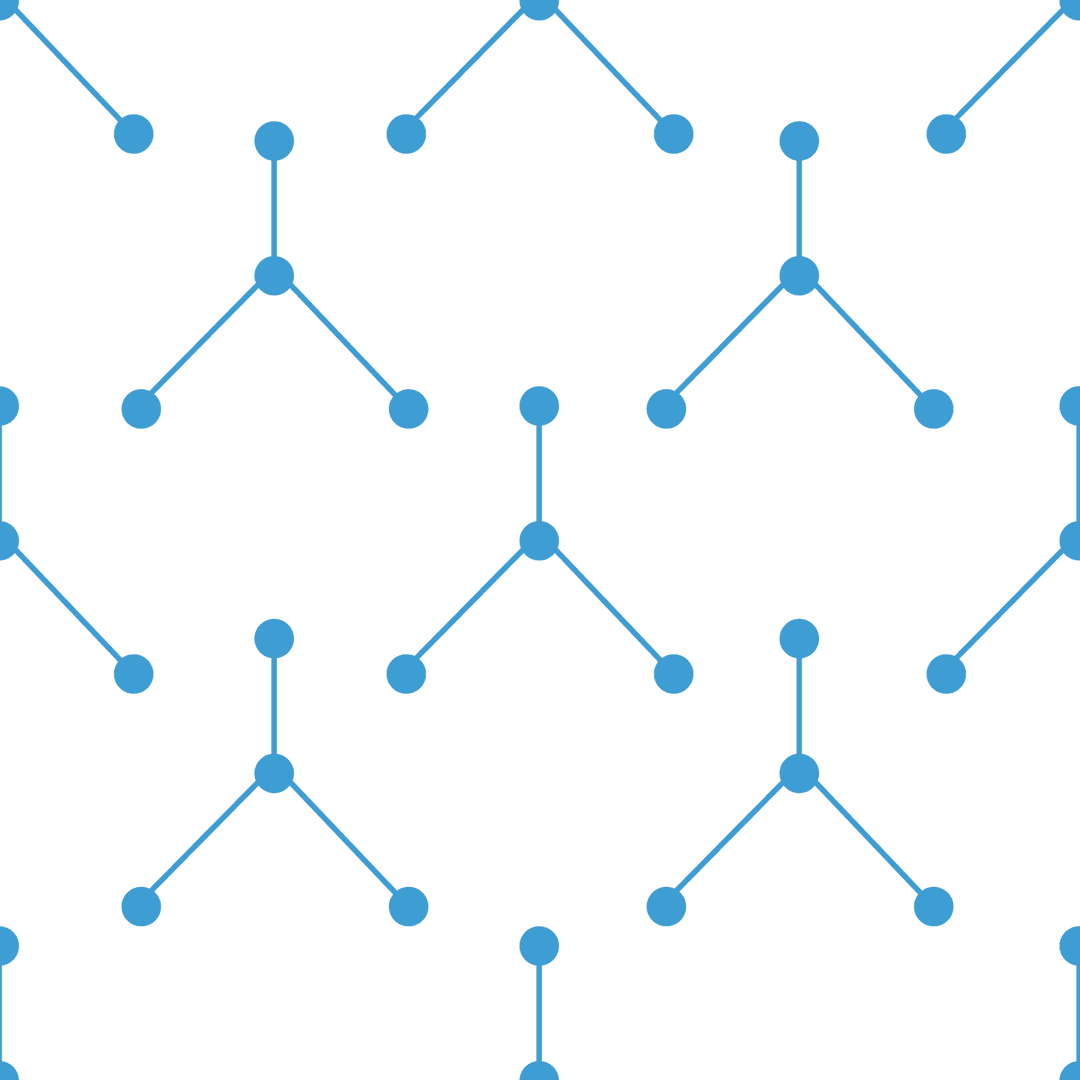 Blue Geometric Linear Pattern on Transparent Background