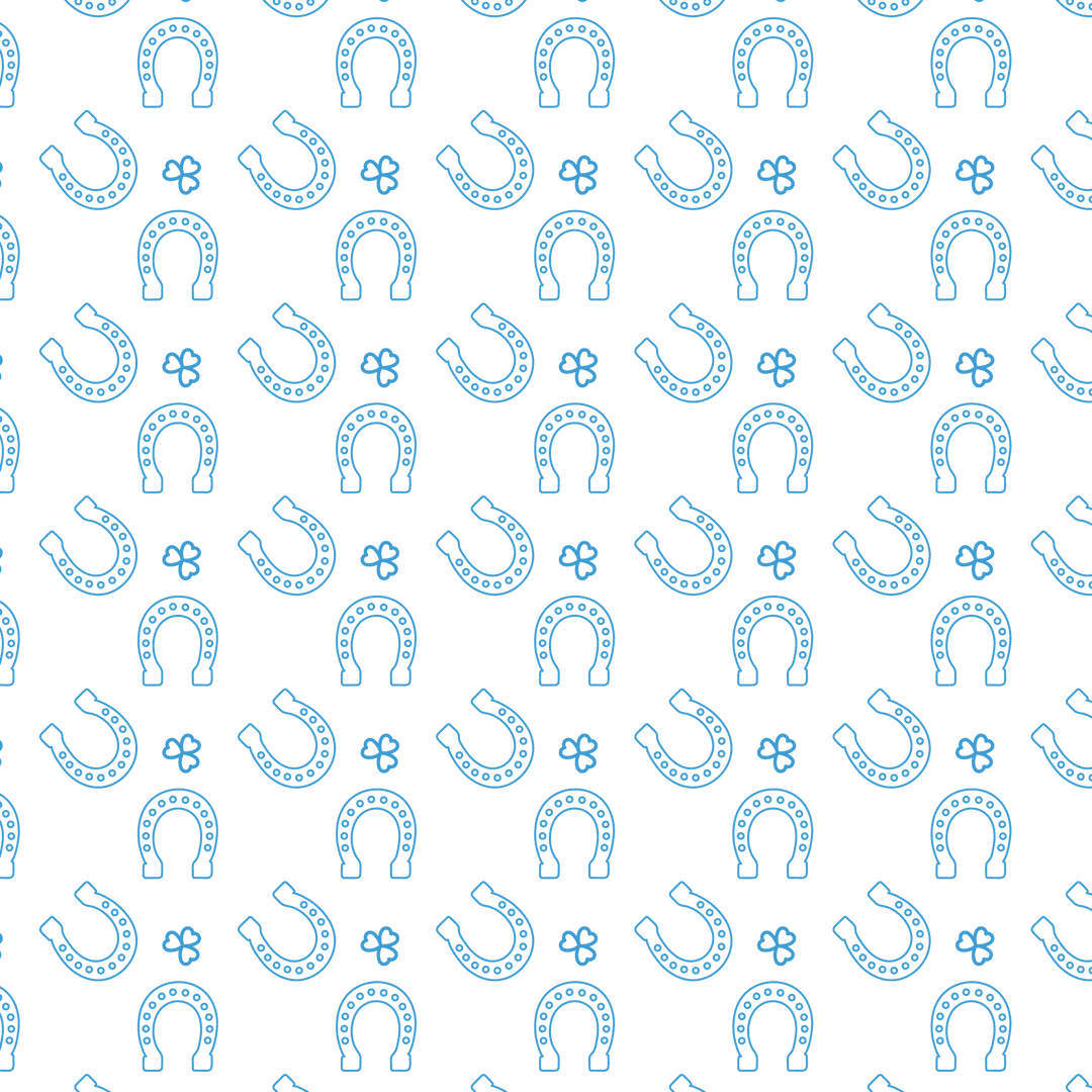 Blue Horseshoe Pattern Digital PNG on Transparent Background