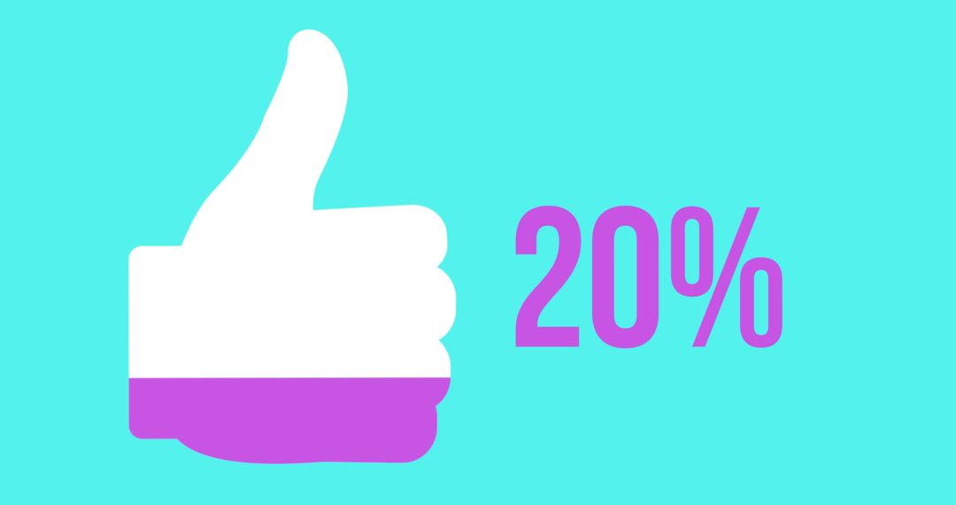 Colorful Thumbs Up with Percentage Countdown