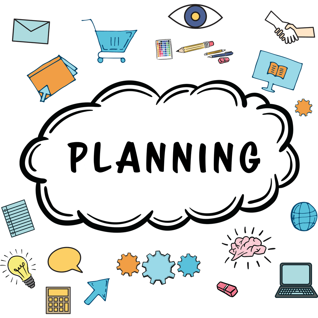 Transparent Vector IDEAS Bubble with Communication and Planning Icons