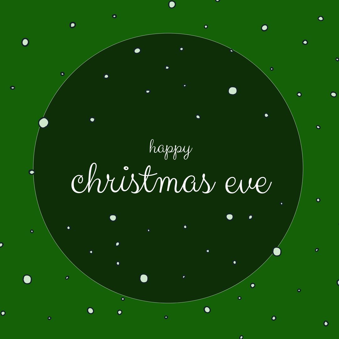 Composition of christmas eve text with white spots on green background - Download Free Stock Templates Pikwizard.com