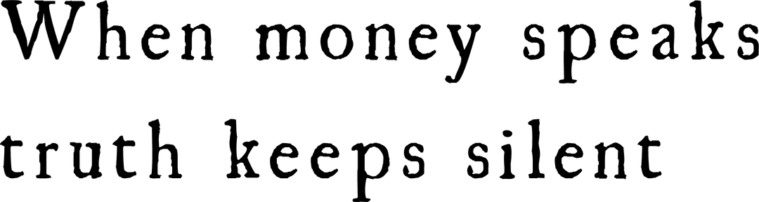 Transparent text illustration money silence concept