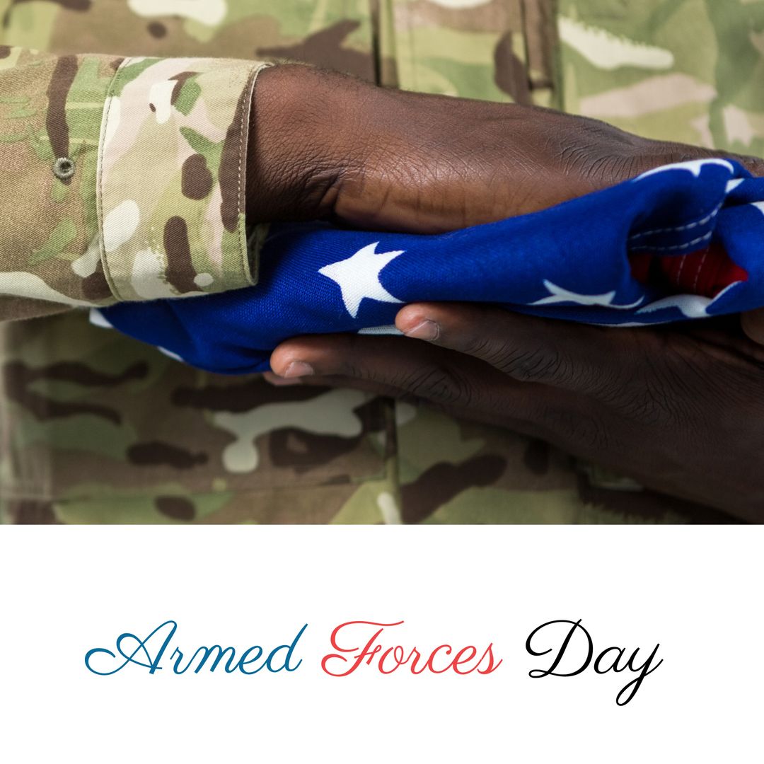 Honoring Armed Forces Day with American Flag