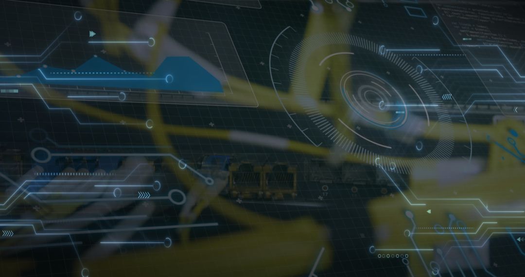 Futuristic Digital Interface Displaying Cyber Concepts