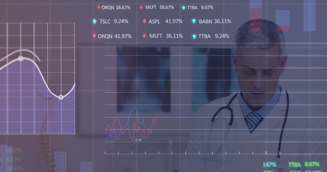 Healthcare Data Analysis Featuring Doctor and Digital Interface