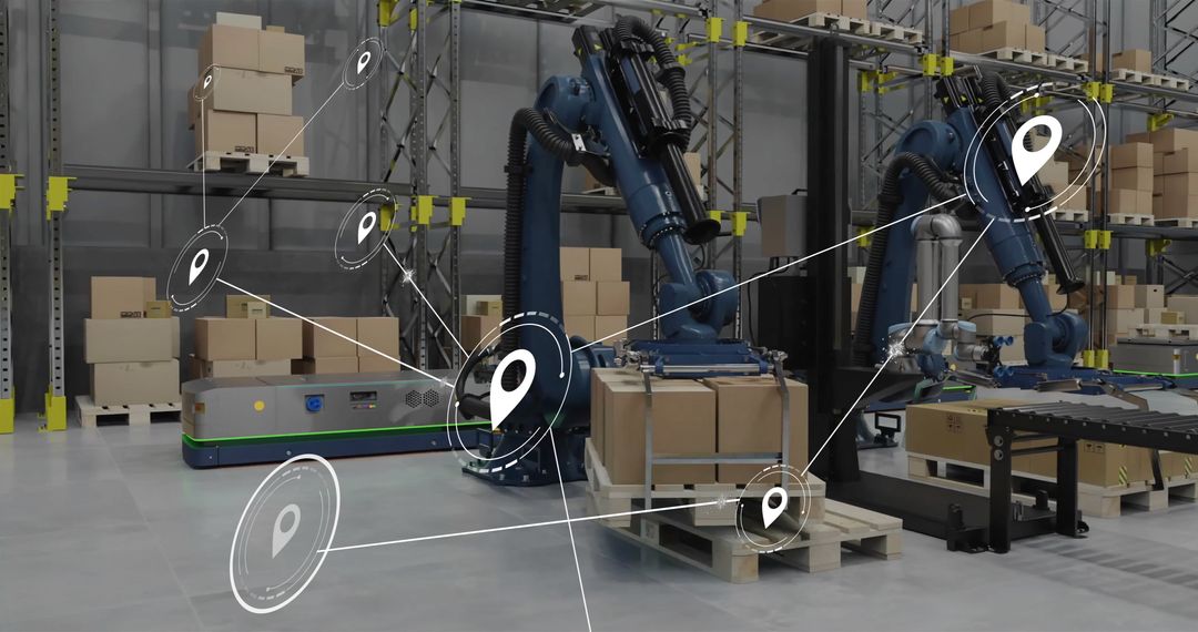 Automated Robots Enhancing Warehouse Efficiency for Global Shipping