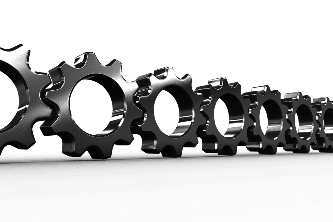 Transparent Metallic Gears in Linear Connection