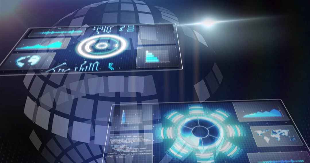 Digital Data Interfaces on Global Sphere Hologram