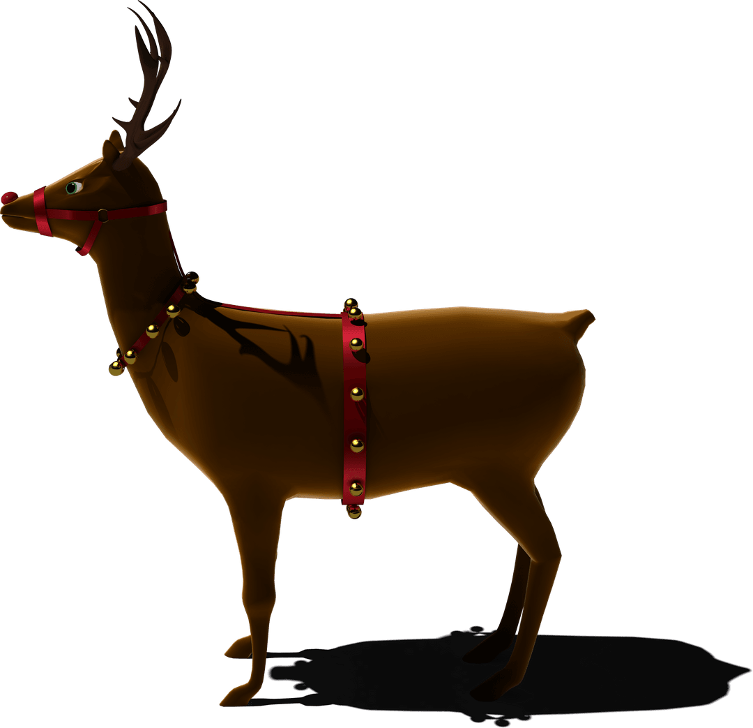 Transparent Illustration of Reindeer for Christmas Festivity