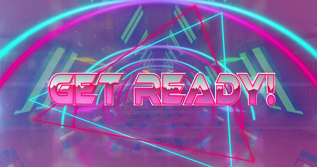 Get Ready Glowing Neon Tunnel