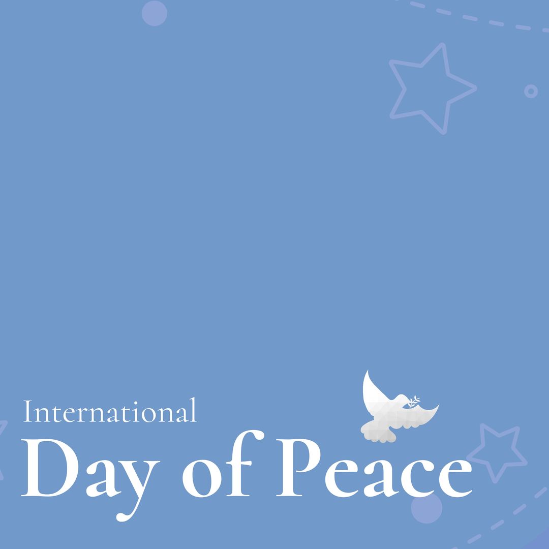 International Day Of Peace Vector With Pigeon On Blue Background - Download Free Stock Templates Pikwizard.com