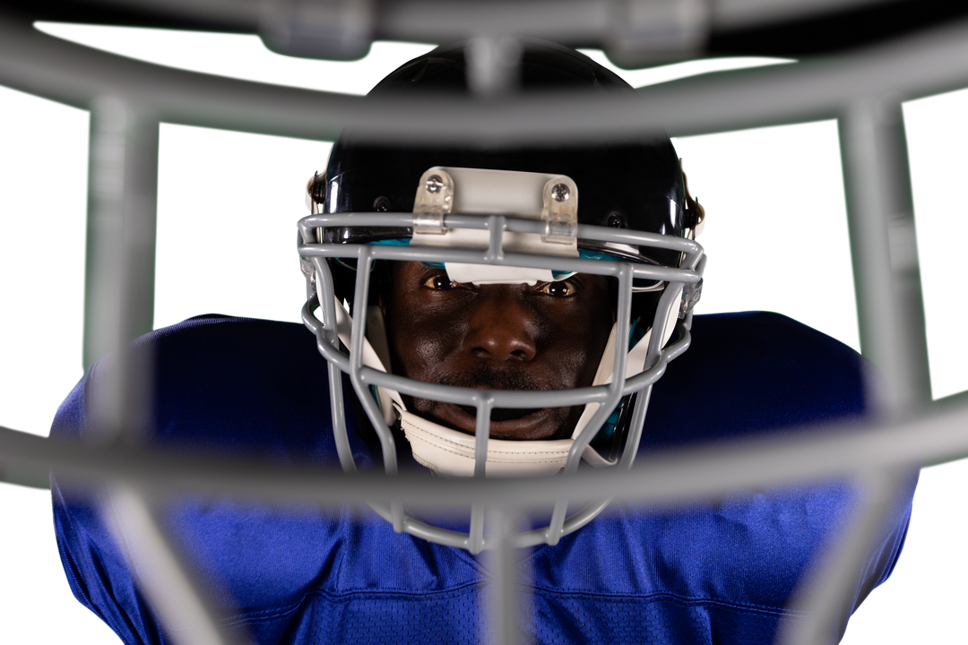 Focused African American Football Player on Transparent Background - Download Free Stock Images Pikwizard.com