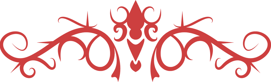 Elegant Red Floral Pattern on Transparent Background Vector Art