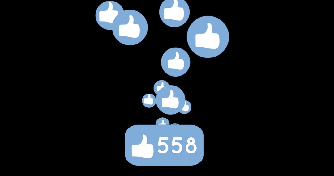 Rising Social Media Likes Graphic with Counters