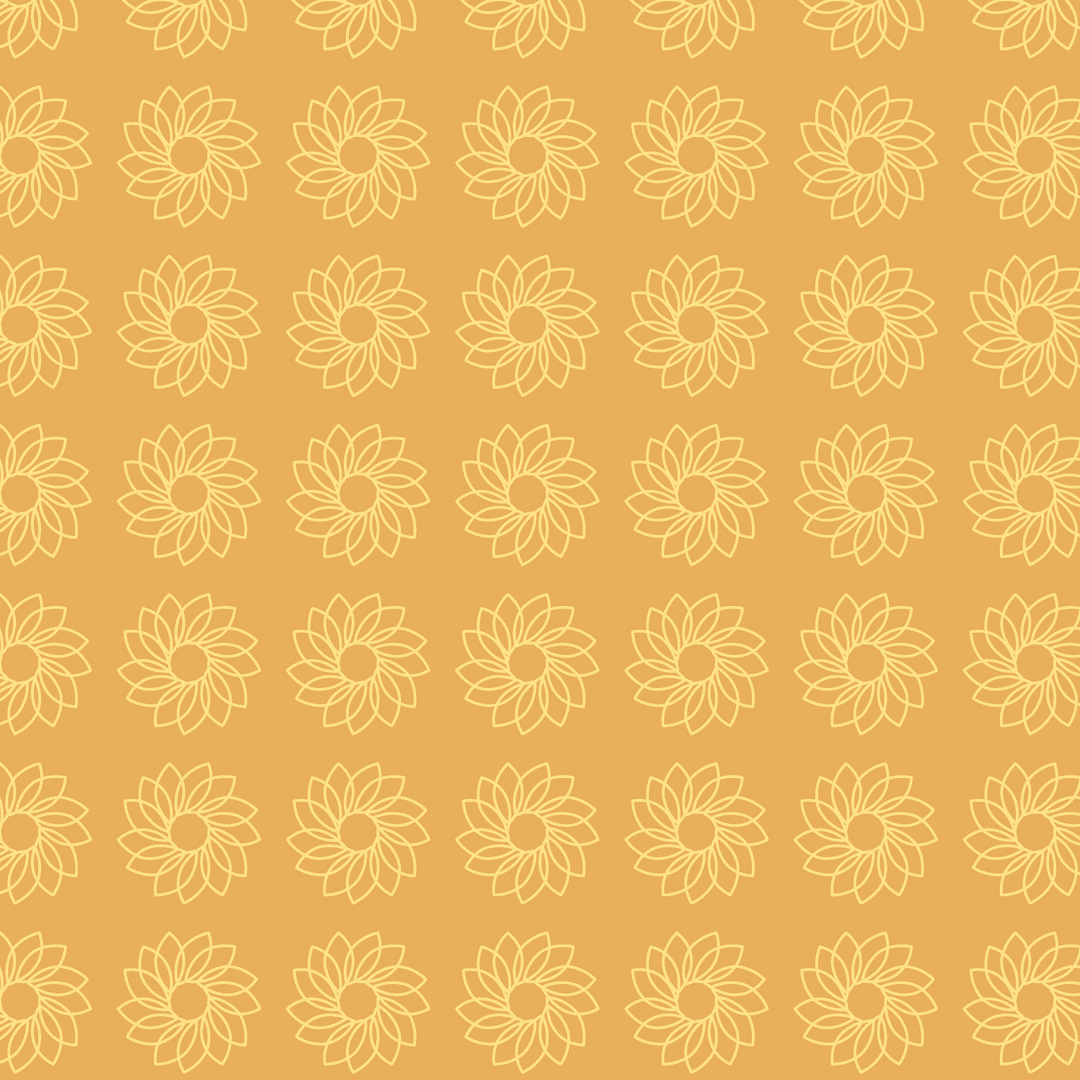 Floral Vector Pattern with Beige Floral Shapes on Transparent Background