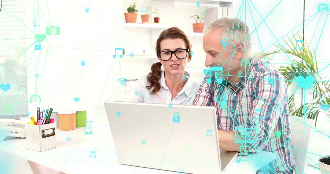 Senior Couple Engaging with Digital Technology Concepts