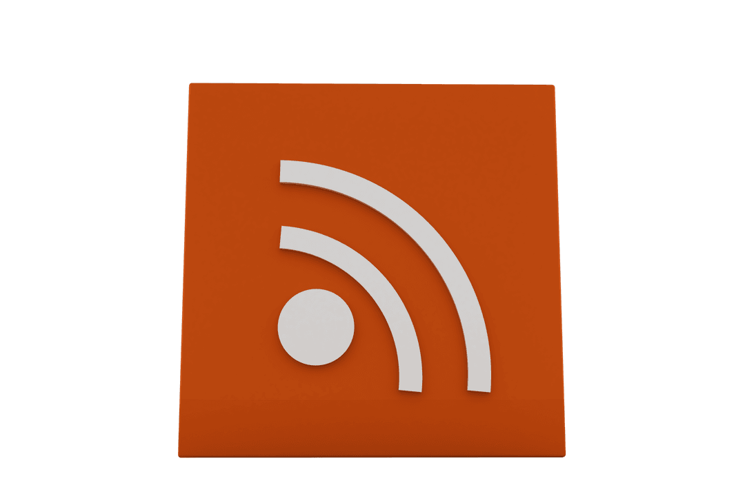 Transparent WiFi Symbol on Red Tablet Digital Illustration