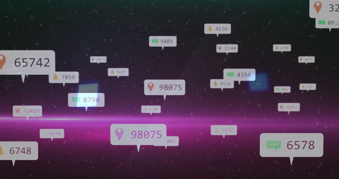 Futuristic Digital Data Chasing with Neon Lights