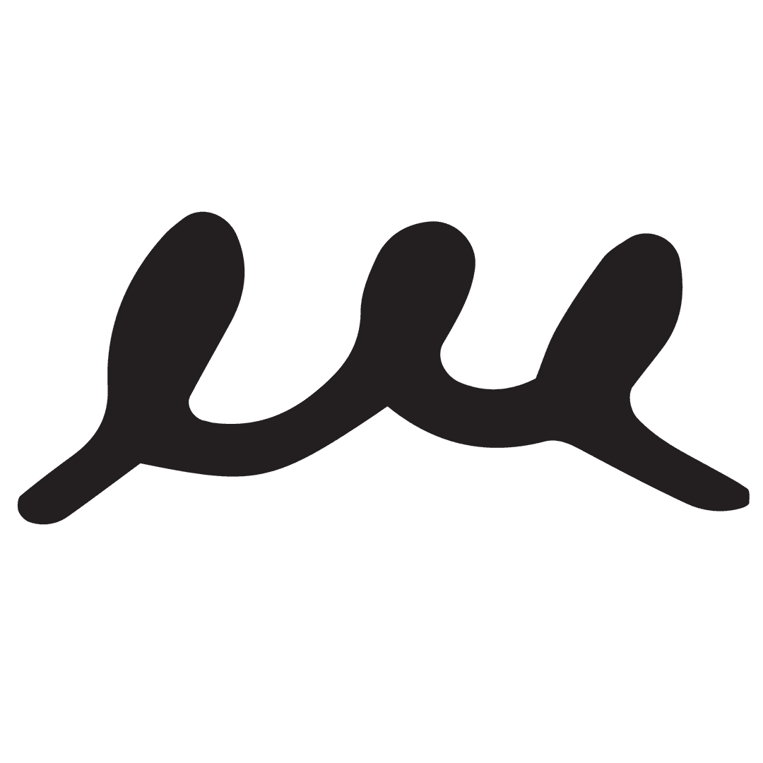 Abstract Black Shape on Transparent Background